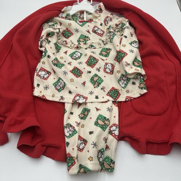 Bunz Kidz Girl's Long Sleeve Robe and Pajama Sleepwear Christmas 24 mos. - Picture 2 of 12